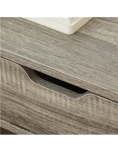 HOMCOM Floating Nightstand Set of 2 Wall Mounted Bedside Table with Storage Drawer for Bedroom, Grey