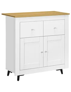 HOMCOM Sideboard Storage Cabinet, Modern Kitchen Cupboard with Double Doors and Drawers for Dining Room, Living Room and Entrywa