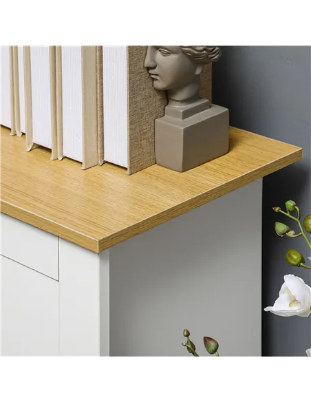 HOMCOM Sideboard Storage Cabinet, Modern Kitchen Cupboard with Double Doors and Drawers for Dining Room, Living Room and Entrywa