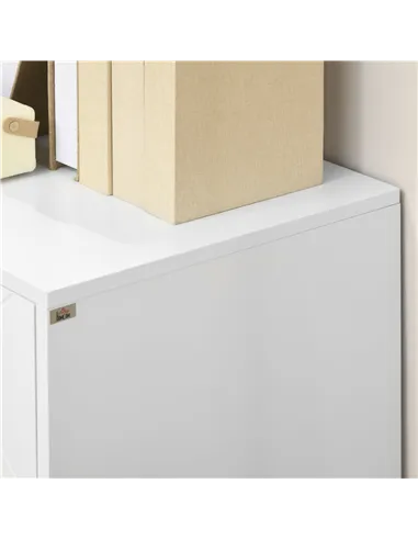 HOMCOM Storage Cabinet Slim Sideboard with Golden Hairpin Legs Adjustable Shelves for Living Room Dining Room Hallway White