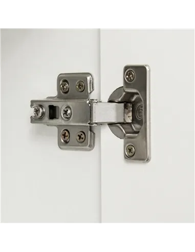 HOMCOM High Gloss Storage Cabinet, Freestanding Storage Cupboard with Adjustable Shelves for Living Room, Bedroom, Hallway, Whit