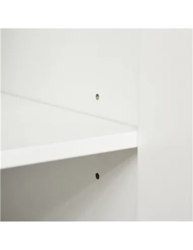 HOMCOM High Gloss Storage Cabinet, Freestanding Storage Cupboard with Adjustable Shelves for Living Room, Bedroom, Hallway, Whit