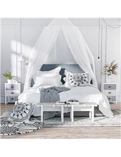 HOMCOM Bedside Table Set of 2 Chest of 3 Drawers Shabby Chic Nightstands with Metal Handle Sofa Side Table for Living Room, Bedr 2