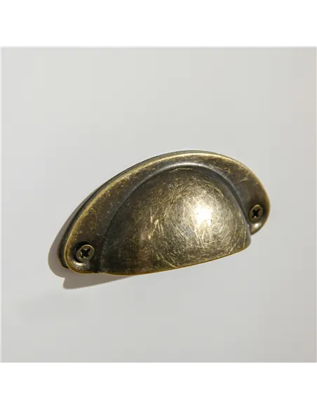 HOMCOM Bedside Table Set of 2 Chest of 3 Drawers Shabby Chic Nightstands with Metal Handle Sofa Side Table for Living Room, Bedr