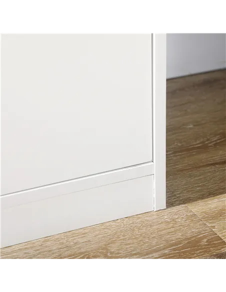 HOMCOM Bathroom Cabinet, Freestanding Storage Cabinet with 4 Drawers, Door Cupboard for Living Room, Kitchen, Bedroom, White