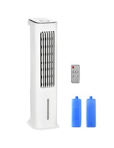 HOMCOM Evaporative Air Cooler, 5L Water Tank Oscillating Ice Cooling Fan with 3 Modes, 3 Speeds, Remote Control, Timer, and Osci