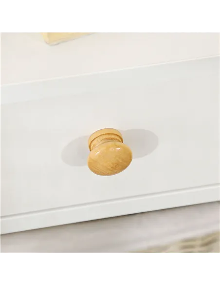 HOMCOM Bedside Table with Drawer and Bottom Shelf, Square Side End Table for Bedroom, Living Room, White, Set of 2