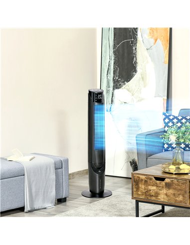 HOMCOM Ice Cooling Tower Fan, Water Conditioner Evaporative Air Cooler Unit with 4 Modes, 3 Speed, Remote Control, Timer, Oscill