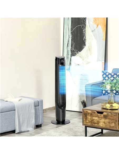 HOMCOM Ice Cooling Tower Fan, Water Conditioner Evaporative Air Cooler Unit with 4 Modes, 3 Speed, Remote Control, Timer, Oscill