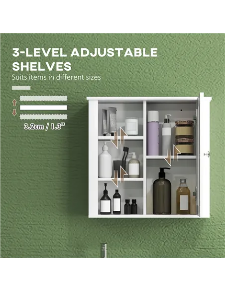 HOMCOM Clean and Simple Bathroom Storage Cabinet - White