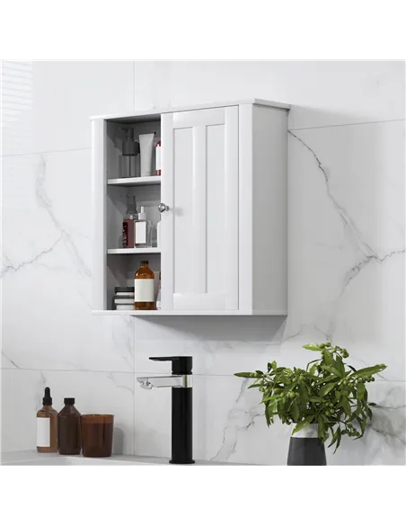 HOMCOM Clean and Simple Bathroom Storage Cabinet - White