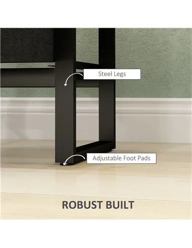 HOMCOM Industrial-Natural Bedside Table - Brown