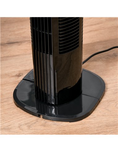 HOMCOM 31" Freestanding Tower Fan, 3 Speed 3 Mode, 7.5H Timer, Oscillating, LED Panel, Remote Control, 31 Inch Standing Fan, Bla