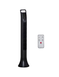 HOMCOM 36'' Freestanding Tower Fan, 3 Speed 3 Mode, 7.5h Timer, 70 Degree Oscillation, LED Panel, 5M Remote Controller, Black