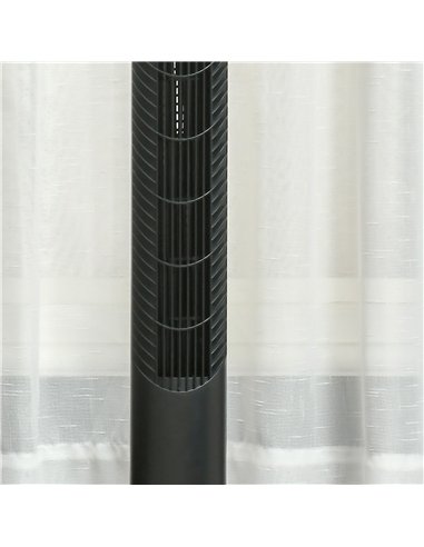 HOMCOM 36'' Freestanding Tower Fan, 3 Speed 3 Mode, 7.5h Timer, 70 Degree Oscillation, LED Panel, 5M Remote Controller, Black
