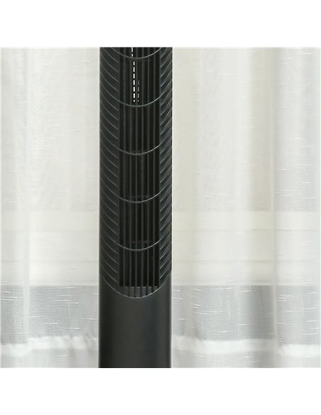 HOMCOM 36'' Freestanding Tower Fan, 3 Speed 3 Mode, 7.5h Timer, 70 Degree Oscillation, LED Panel, 5M Remote Controller, Black