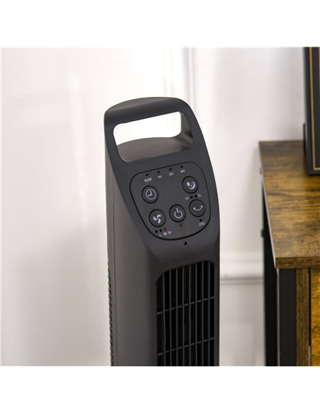 HOMCOM 31" Oscillating Tower Fan with Remote Control, 4H Timer, 3 Speed 3 Modes, Quiet Electric Floor Standing Fan for Home Bedr