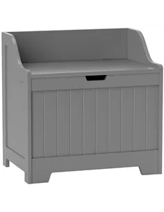 HOMCOM 61L Home Storage Chest - Grey