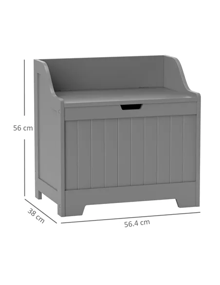 HOMCOM 61L Home Storage Chest - Grey