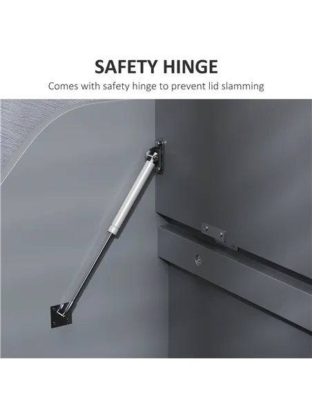 HOMCOM 61L Home Storage Chest - Grey