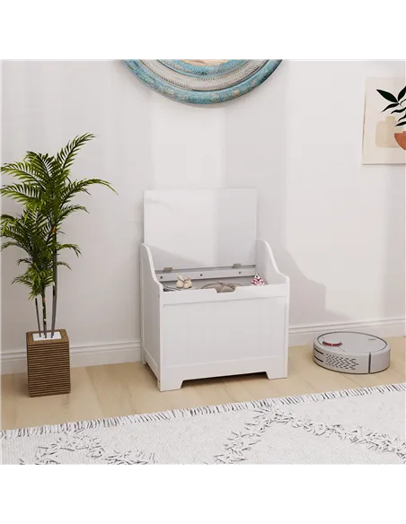 HOMCOM 61L Home Storage Chest - White