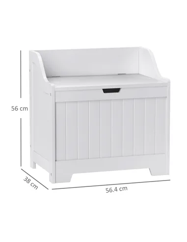 HOMCOM 61L Home Storage Chest - White