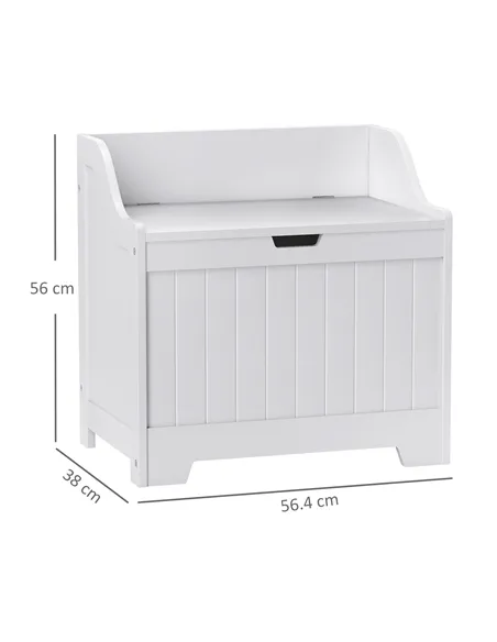 HOMCOM 61L Home Storage Chest - White