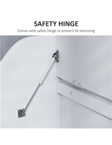 HOMCOM 61L Home Storage Chest - White