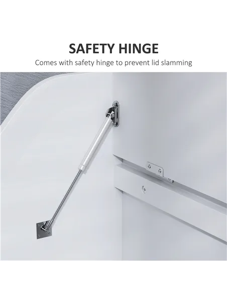 HOMCOM 61L Home Storage Chest - White