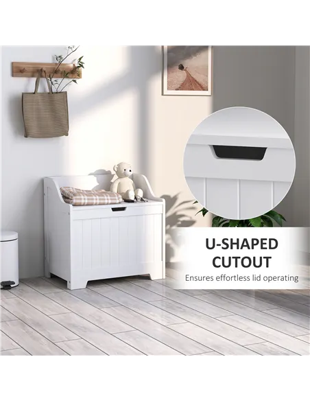 HOMCOM 61L Home Storage Chest - White