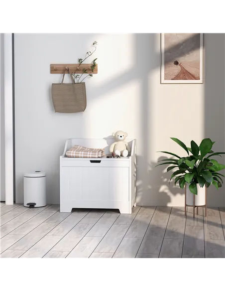 HOMCOM 61L Home Storage Chest - White