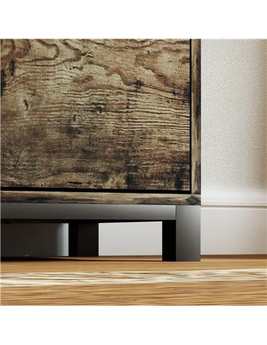 HOMCOM Sideboard, Industrial Storage Cabinet with Doors, Drawer, Cupboard and Adjustable Shelves for Living Room, Dining Room, H