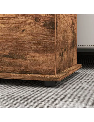 HOMCOM 113L Storage Chest, Storage Box with Flip-Top Lid and 2 Safety Hinges, Storage Trunk for Living Room, Entryway, 100 x 40 