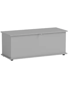 HOMCOM 113L Storage Chest, Storage Box with Flip-Top Lid and 2 Safety Hinges, Storage Trunk for Living Room, Entryway, 100 x 40 