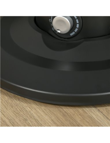 HOMCOM 18" Pedestal Fan with Water Mist Spray, Standing Fan, Humidifying Misting Fan with 3 Speeds, 2.8L Water Tank, Black