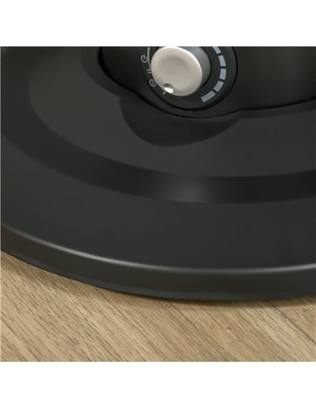 HOMCOM 18" Pedestal Fan with Water Mist Spray, Standing Fan, Humidifying Misting Fan with 3 Speeds, 2.8L Water Tank, Black