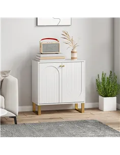 HOMCOM 2-Door Sideboard Storage Cabinet - White 2