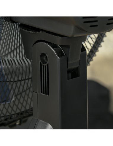 HOMCOM 18" Pedestal Fan with Water Mist Spray, Standing Fan, Humidifying Misting Fan with 3 Speeds, 2.8L Water Tank, Black