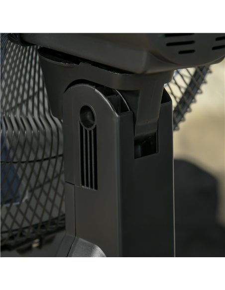 HOMCOM 18" Pedestal Fan with Water Mist Spray, Standing Fan, Humidifying Misting Fan with 3 Speeds, 2.8L Water Tank, Black