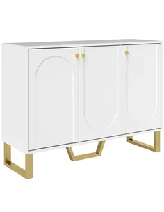 HOMCOM 3-Door Sideboard Storage Cabinet - White