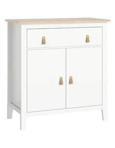 HOMCOM Farmhouse Style Sideboard - White