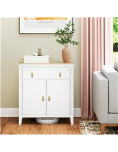 HOMCOM Farmhouse Style Sideboard - White 2