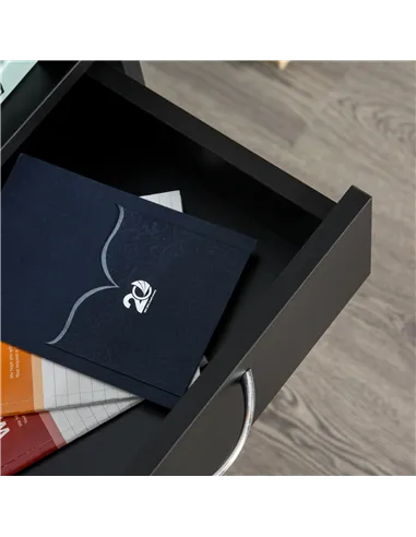 HOMCOM 60cm Filing Cabinet with Drawer, Open Shelf, Metal Handles and 4 Wheels, Office Home Organiser Mobile Printer, Black