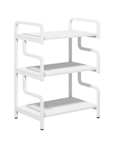 HOMCOM 3-Tier Printer Stand with Storage Shelves, Printer Table, 55 x 40 x 77cm Printer Shelf for Home Office, Study, White