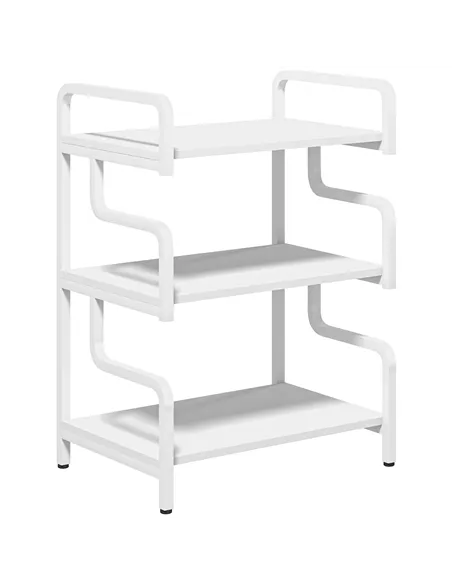 HOMCOM 3-Tier Printer Stand with Storage Shelves, Printer Table, 55 x 40 x 77cm Printer Shelf for Home Office, Study, White