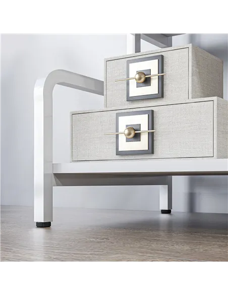 HOMCOM 3-Tier Printer Stand with Storage Shelves, Printer Table, 55 x 40 x 77cm Printer Shelf for Home Office, Study, White