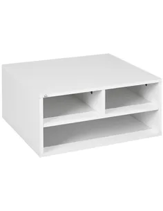 HOMCOM Three-Compartment Printer Storage Cabinet - White