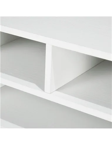 HOMCOM Three-Compartment Printer Storage Cabinet - White