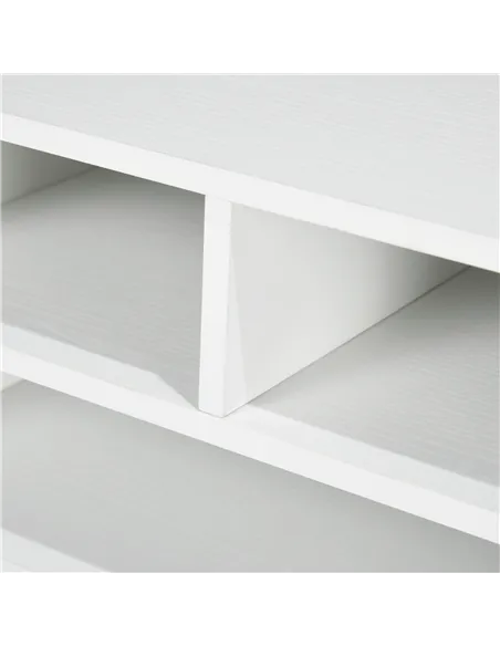 HOMCOM Three-Compartment Printer Storage Cabinet - White