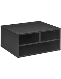 HOMCOM Three-Compartment Printer Storage Cabinet - Black